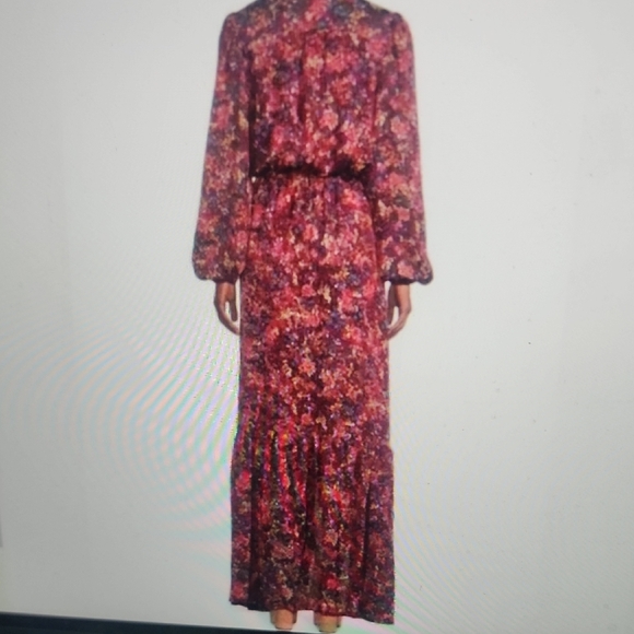 Ramy Brook Womens Fatima Floral Asymmetric Maxidress V Neck Size XS - Picture 2 of 6